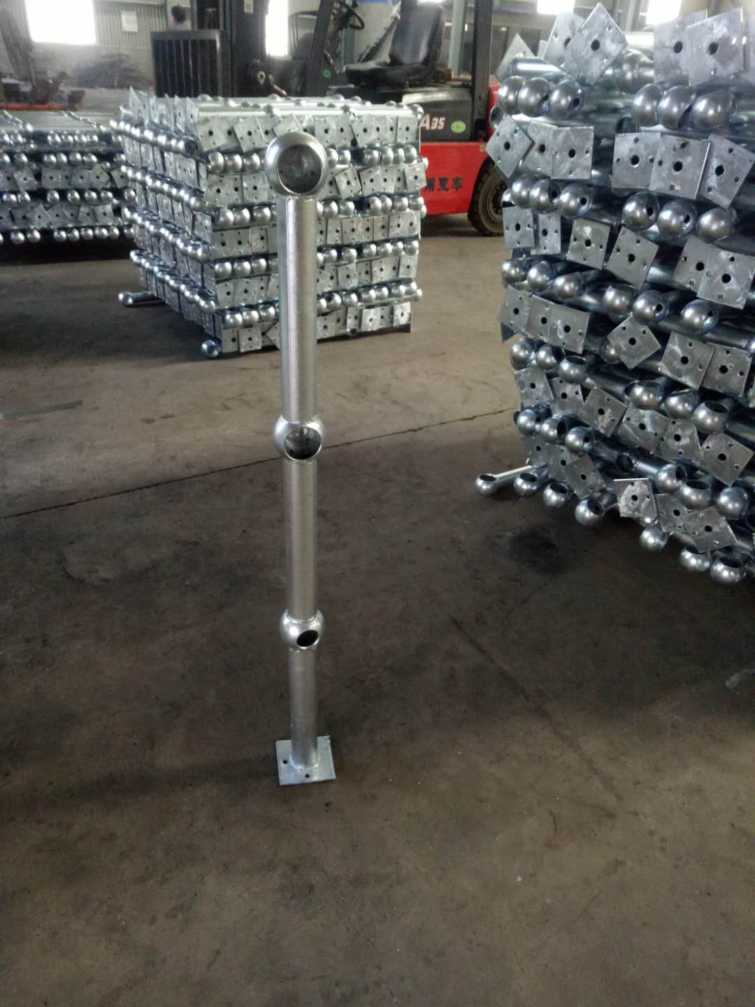 熱鍍鋅球接欄桿